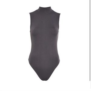 Primark Gray Ribbed Bodysuit
